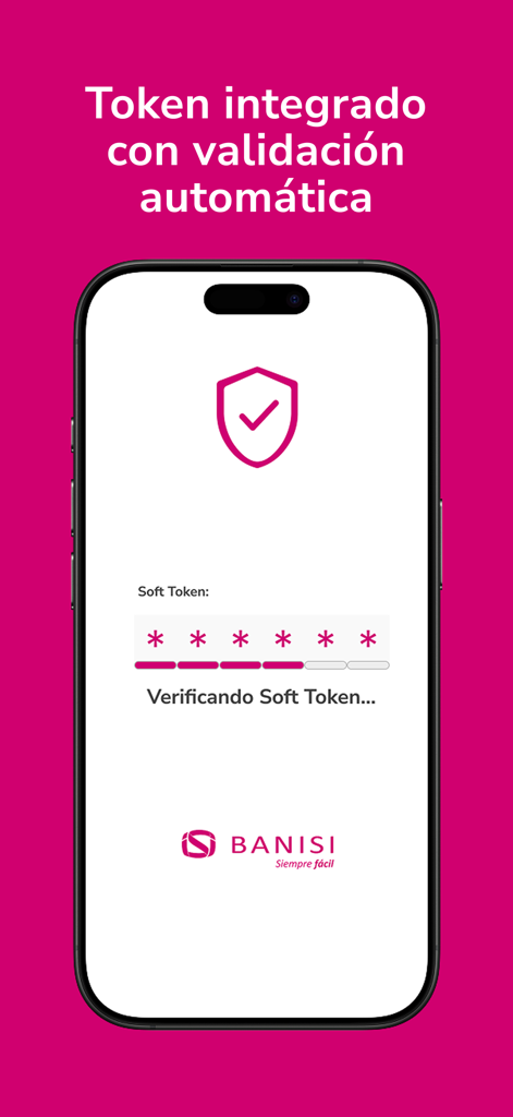 Banisi - Banisi mobile banking app security screen with automatic soft token validation