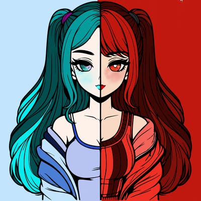 realistic girl split