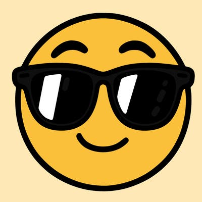 emoji with sunglasses