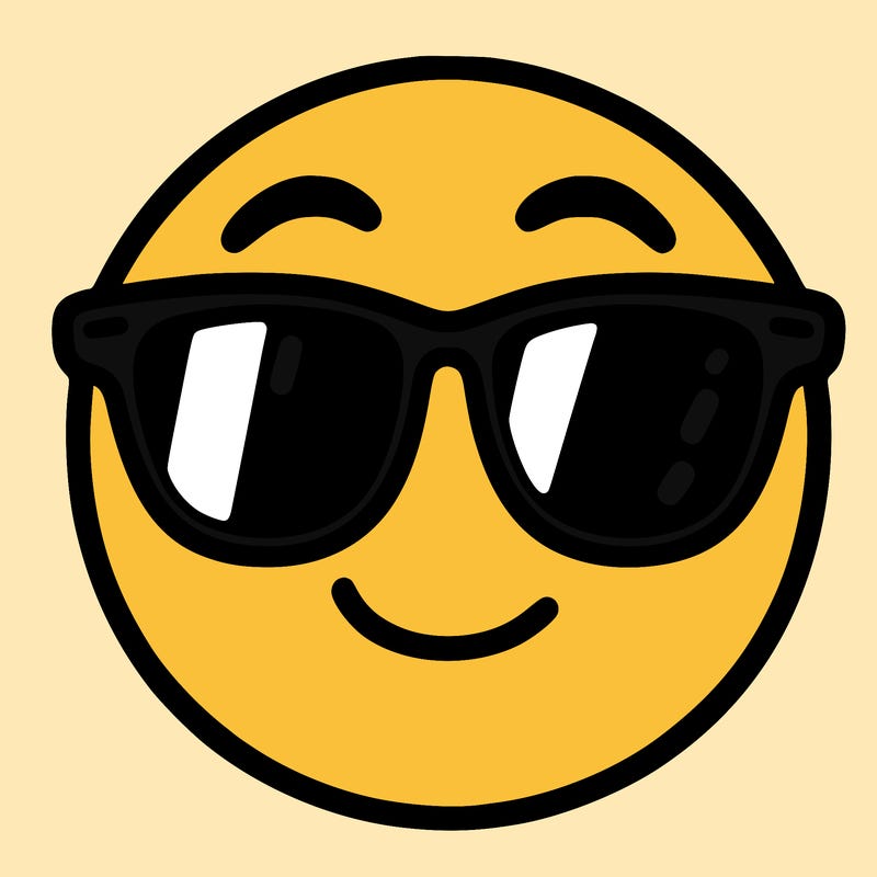 emoji with sunglasses