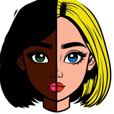 realistic girl split