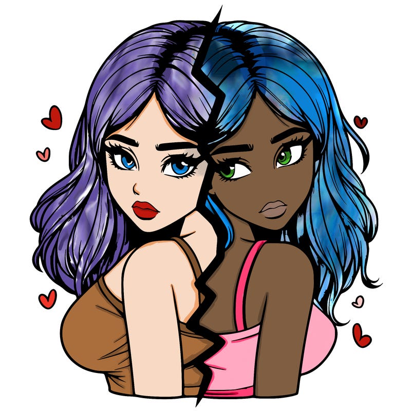 realistic girl split