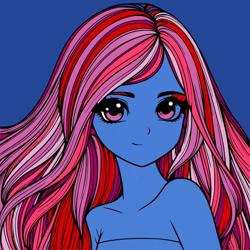 realistic girl pretty long hair