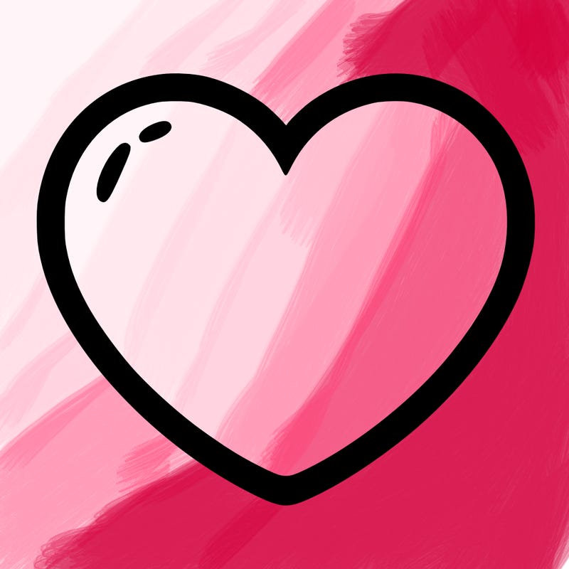 a blank heart