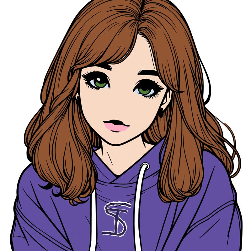 pretty realistic girl in sweatshirt