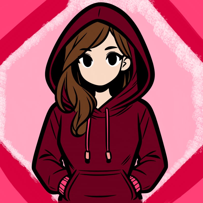 a woman wearing a hoodie