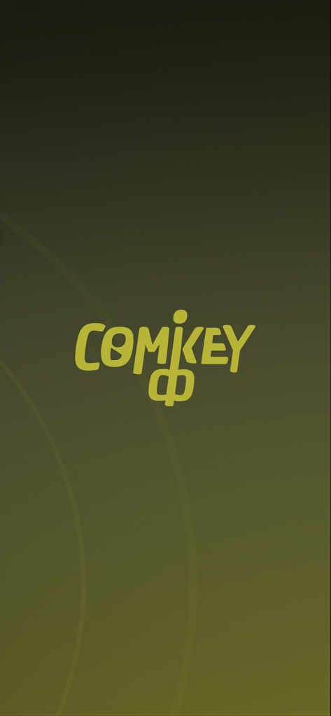 Comikey app logo on a green background