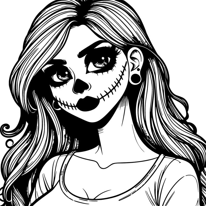 realistic girlcreepy halloween