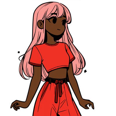 girl in a cute crop top