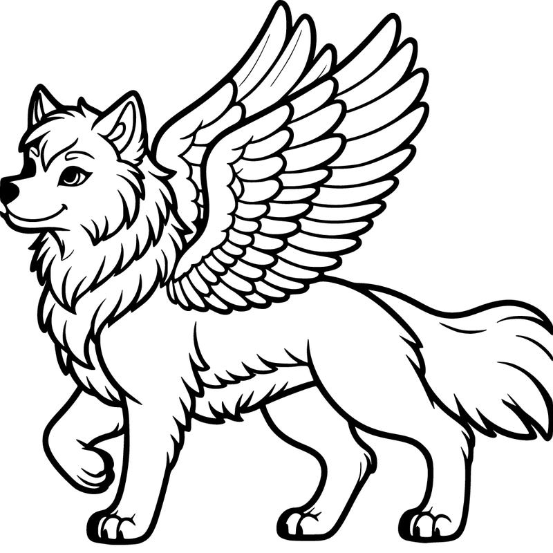 wolf with wings