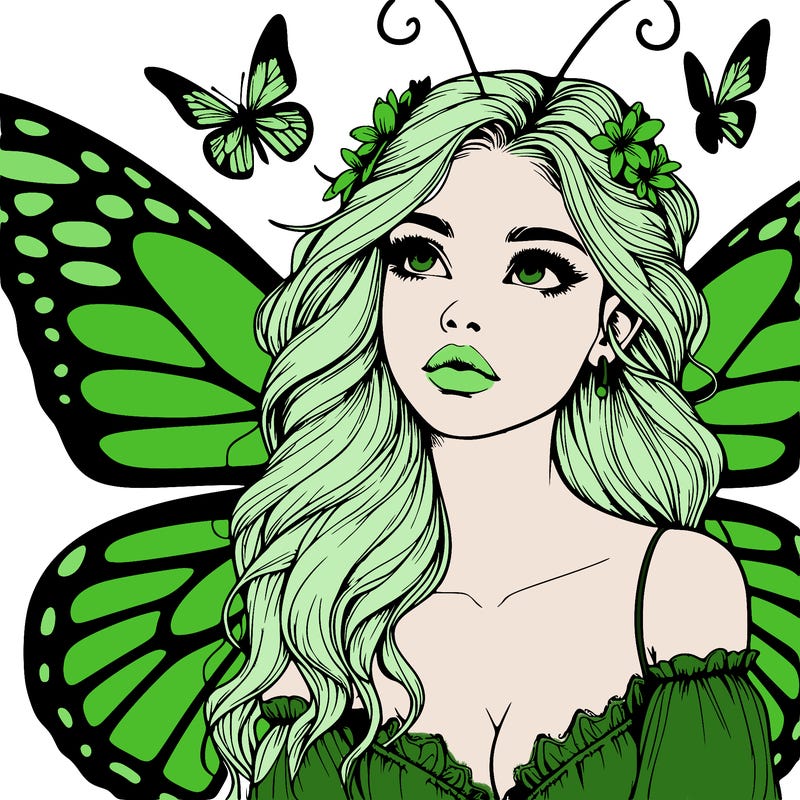 butterfly fairy realistic girl