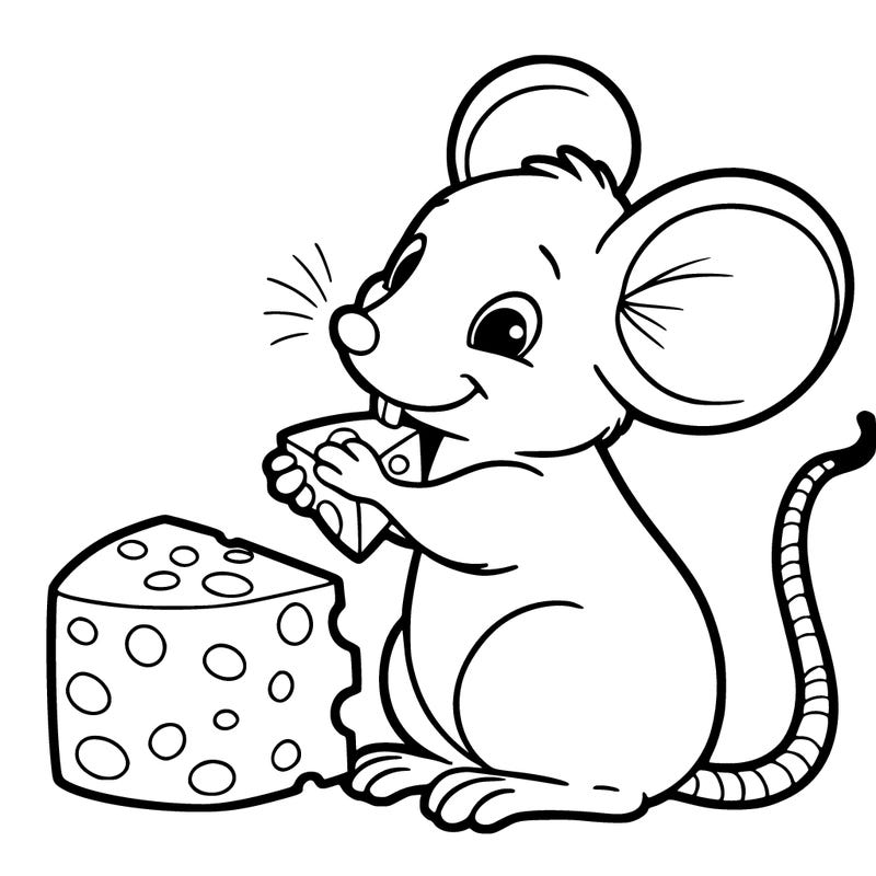 mouse eating cheese