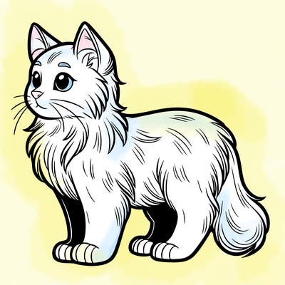 cat thin fur side view