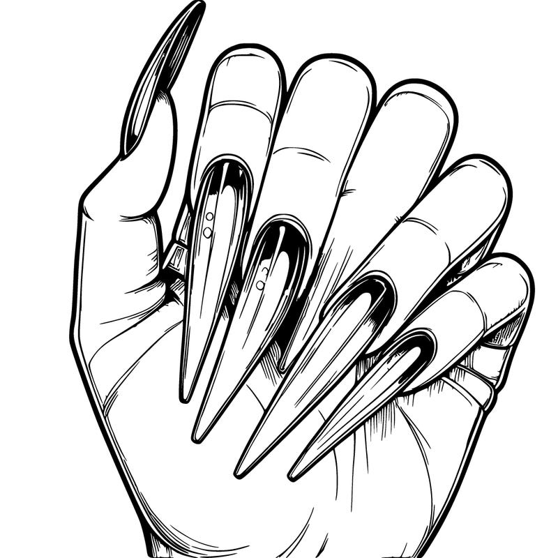 long realistic nails