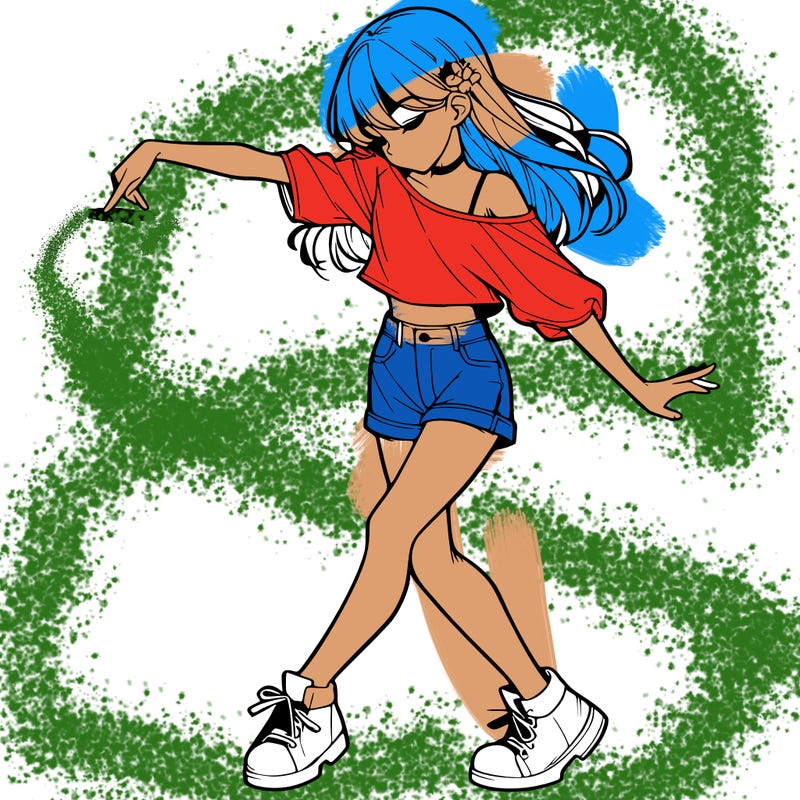 realistic girl danceing