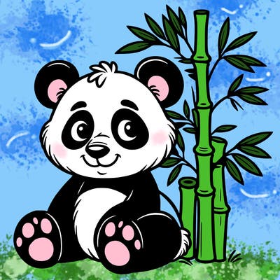 a panda bamboo