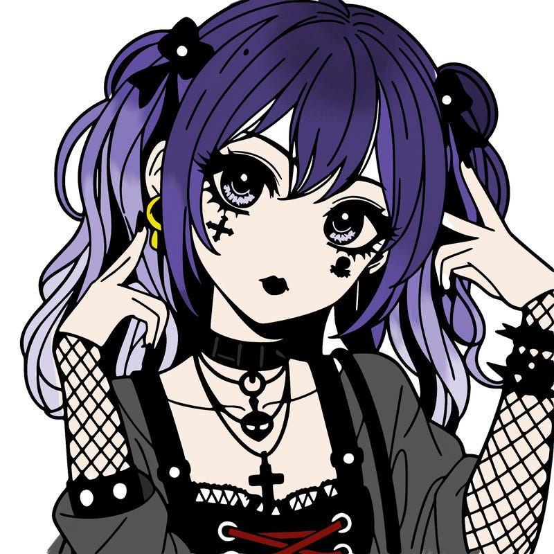goth anime girl