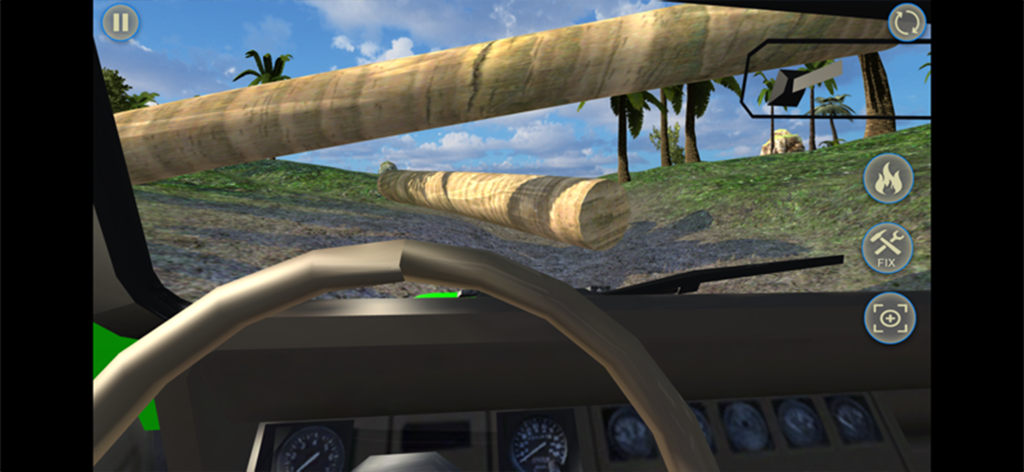 Scary Horror Clown Games - First person driving view inside a vehicle in the Scary Horror Clown Games app