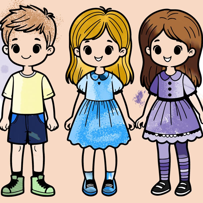 a brother and a older sister and a little sister