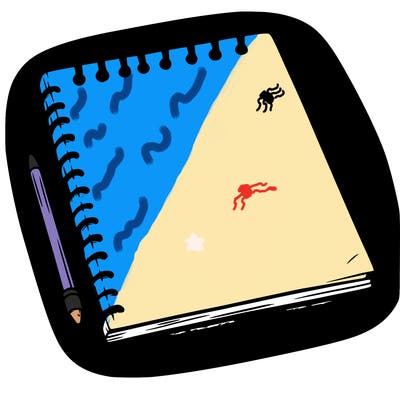 a blank sketch pad
