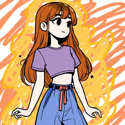 girl in a cute crop top