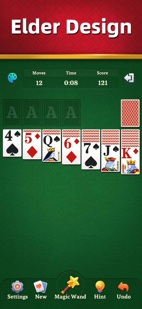 Zen Card: Classic Solitaire - Juego Zen Card Solitario Clásico con cartas grandes y diseño de alto contraste para personas mayores