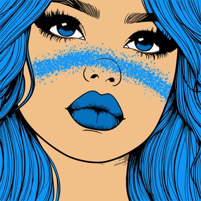 really realistic girl with lips