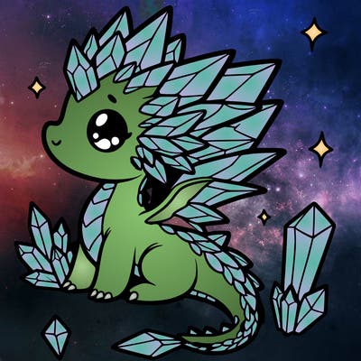 little cute crystal dragon
