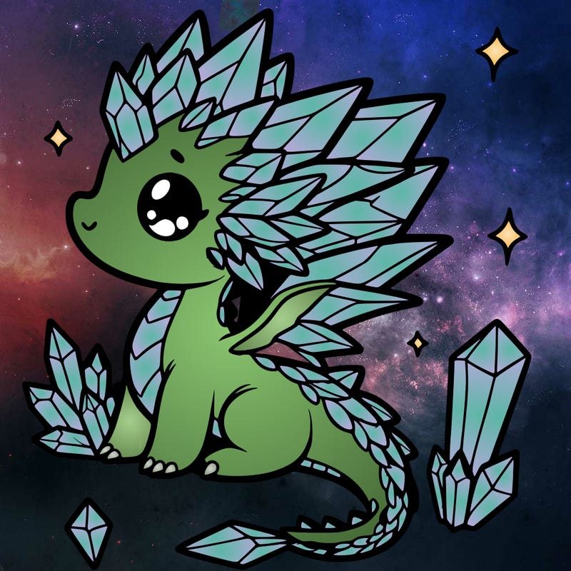little cute crystal dragon