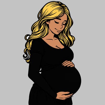 woman heavily pregnant realistic