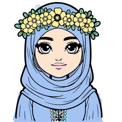 realistic girl with flower crown