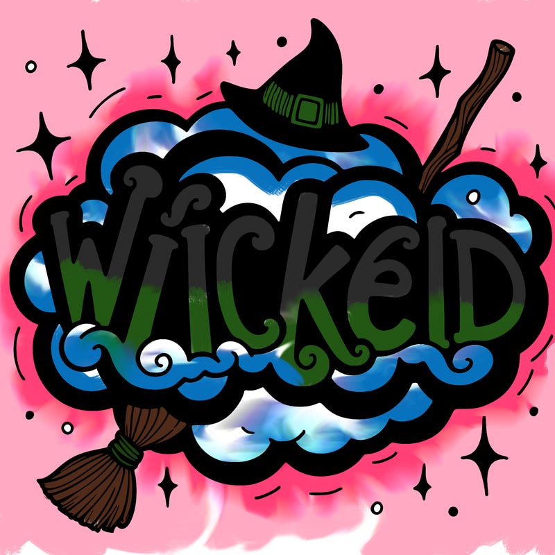 wicked in bubble letters