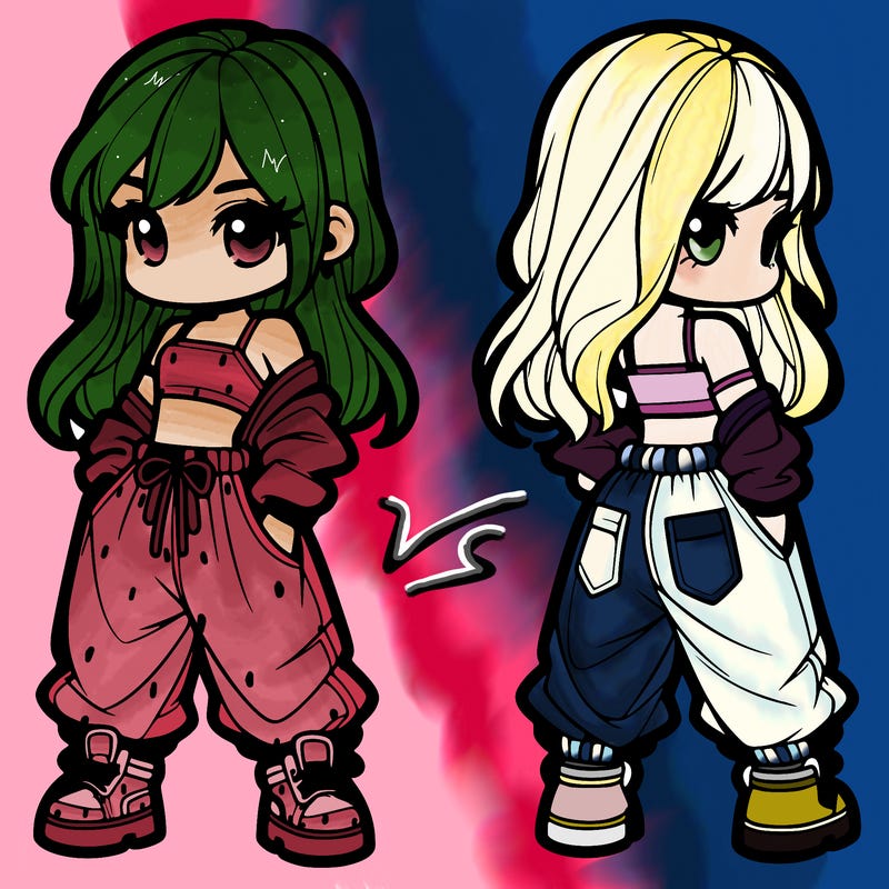 girl in crop top and baggy pants