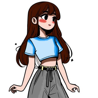 girl in a cute crop top