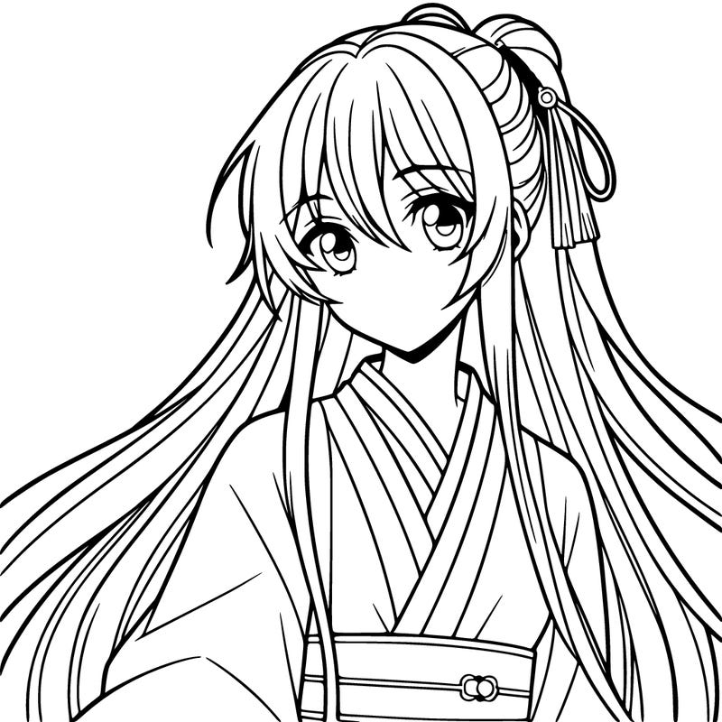 anime longhair chinese girl