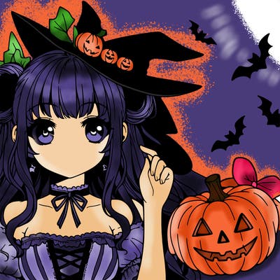 halloween anime girl
