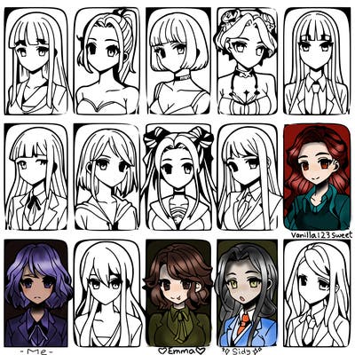 girls that look diffrent anime