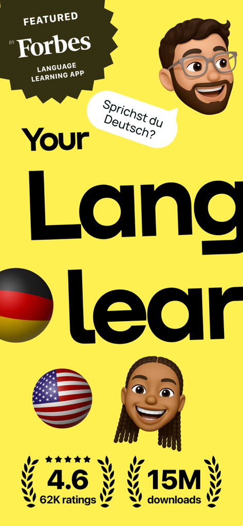 Promova: Language Learning App - Promova 언어 학습 앱 배너, Forbes 추천 및 사용자 통계 포함