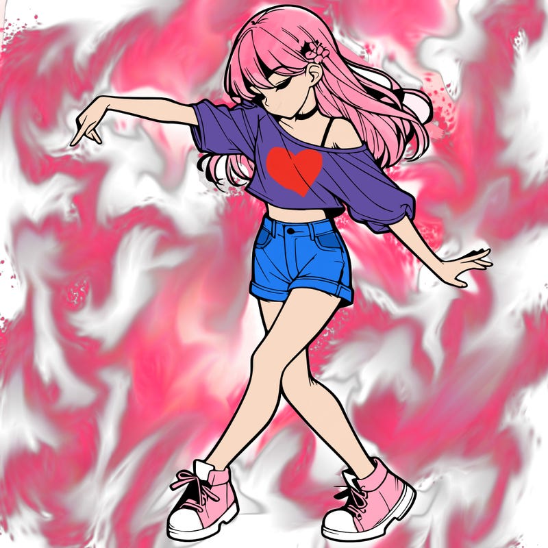 realistic girl danceing