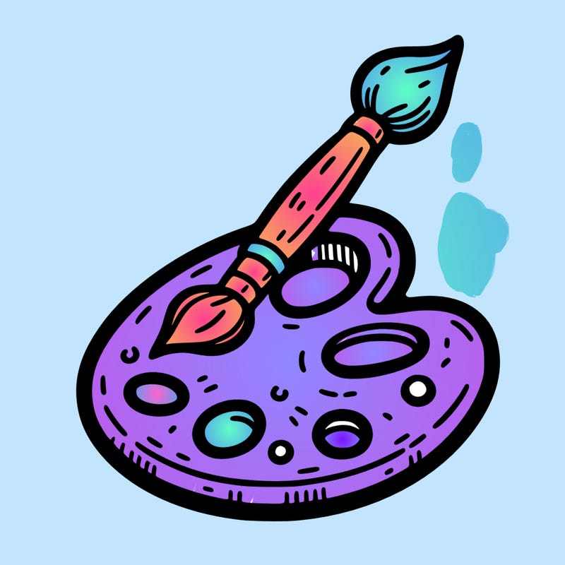art palette paint brush