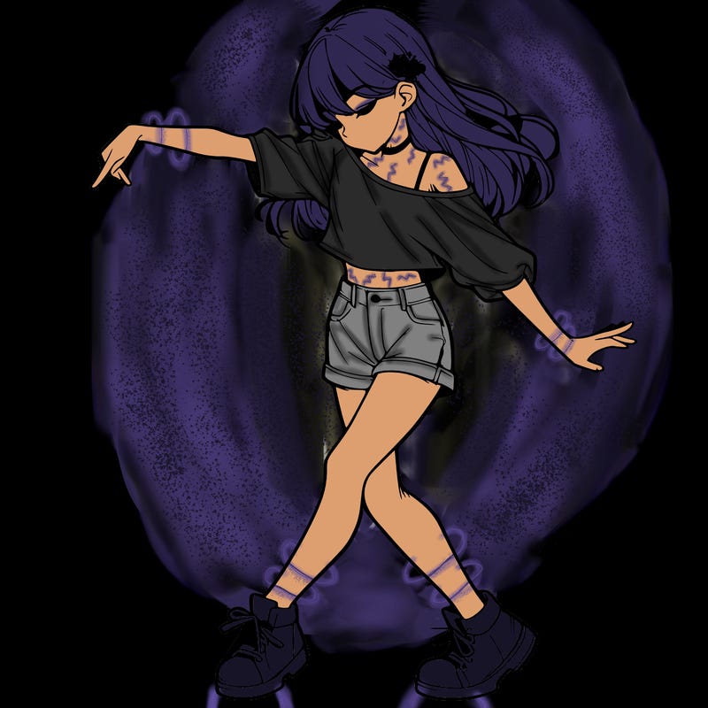 realistic girl danceing