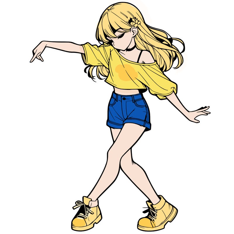 realistic girl danceing