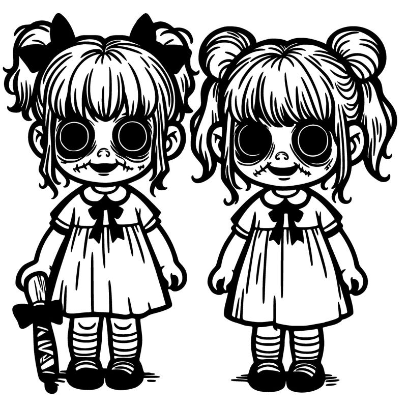 two creepy little girls