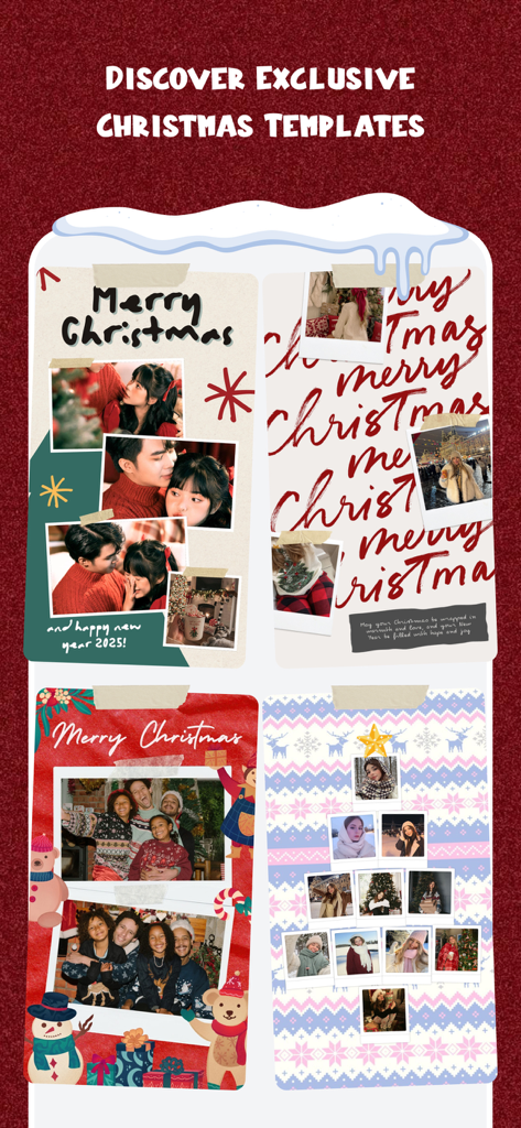 Colliz – DIY Wallpaper Craft - Una varietà di modelli esclusivi per sfondi natalizi per collage di foto personalizzati