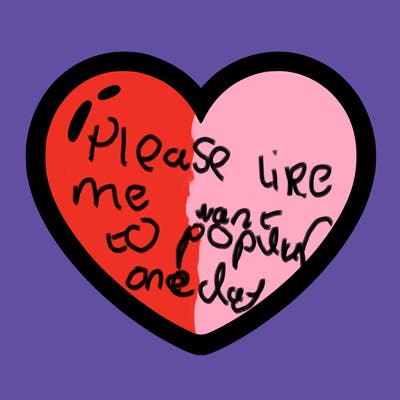 a blank heart