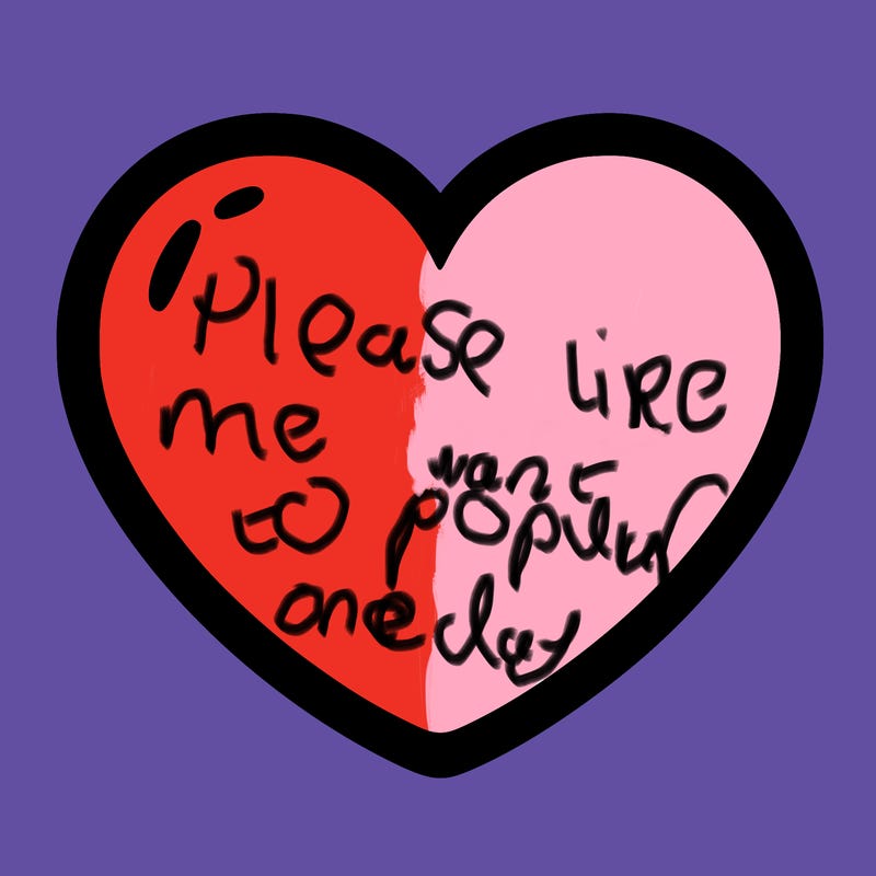 a blank heart