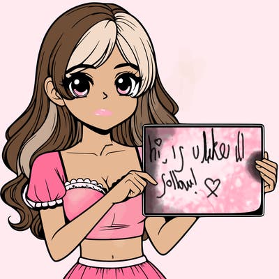 realistic pretty girl holding blank sign