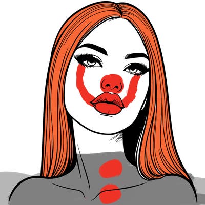 realistic woman with full lips