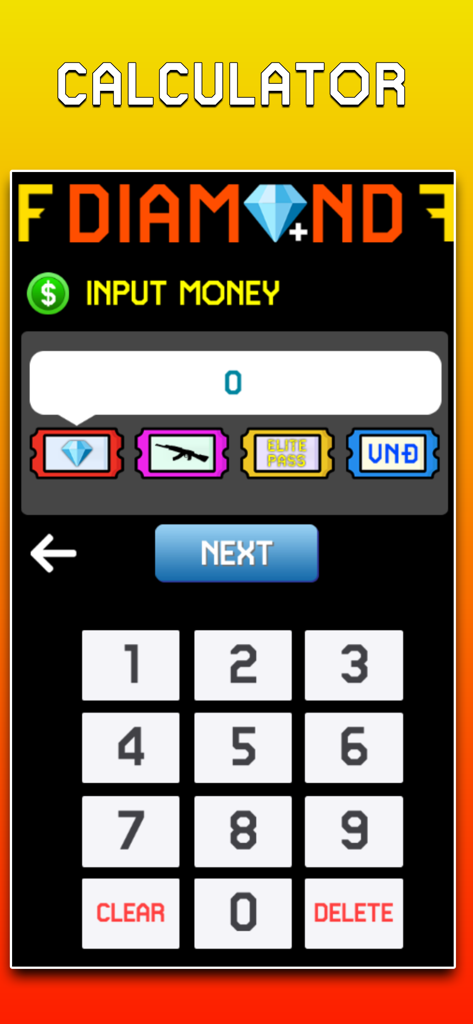 Diamond Convert - Lucky Quiz F - In-game currency and diamond calculator interface for players