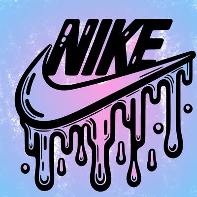 dripping nike logo